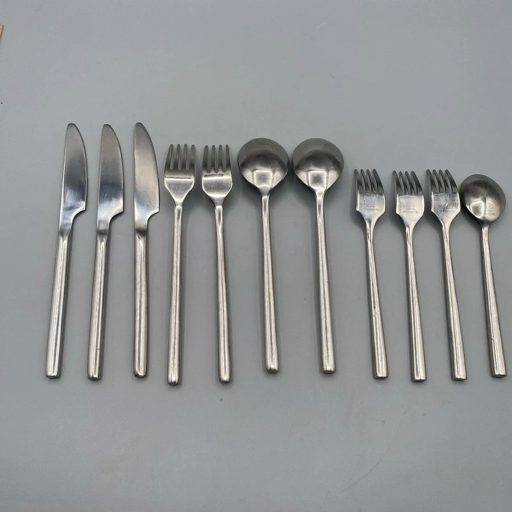 Cuisinox‎ Stainless Flatware Mixed Lot 11pcs Round Solid Handles Forks